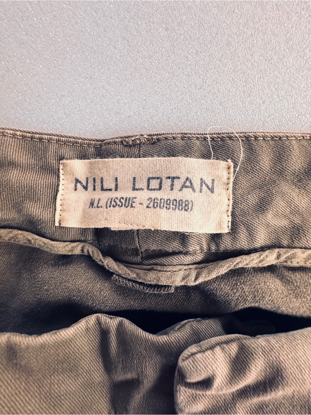 Nili Lotan Taupe Utility Pants size 12